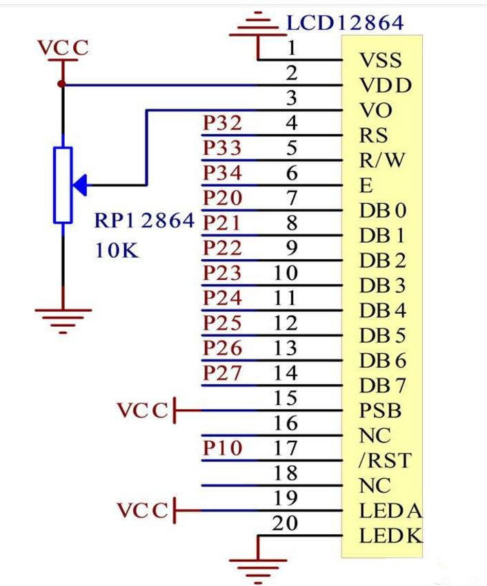 lcd12864详细介绍及引脚功能